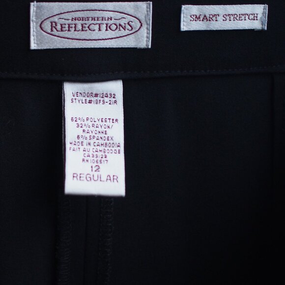 Northern Reflections | Vintage Black Cropped, Smart Stretch Slacks/Trousers - Picture 2 of 7